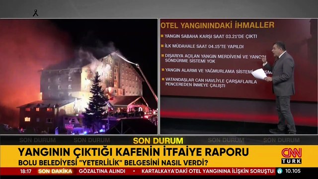 Uzman isim yorumladı: 19 gün önce verilmiş... İŞTE YANAN OTELİN İTFAİYE RAPORU!