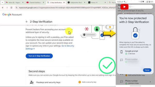 Gmail ID Me Two Step Verification Kaise Kare | 2 Step Verification Gmail | Two Factor Authentication