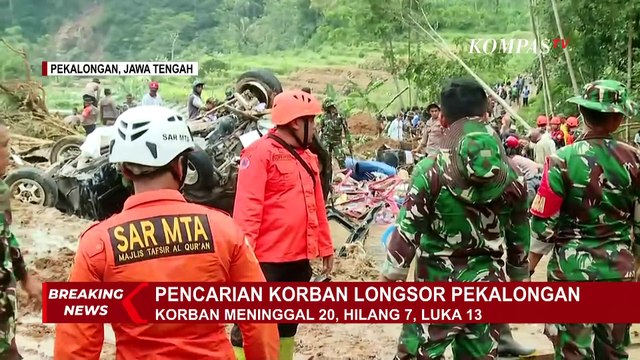 3 Titik Ini Jadi Fokus Pencarian Korban Longsor Pekalongan