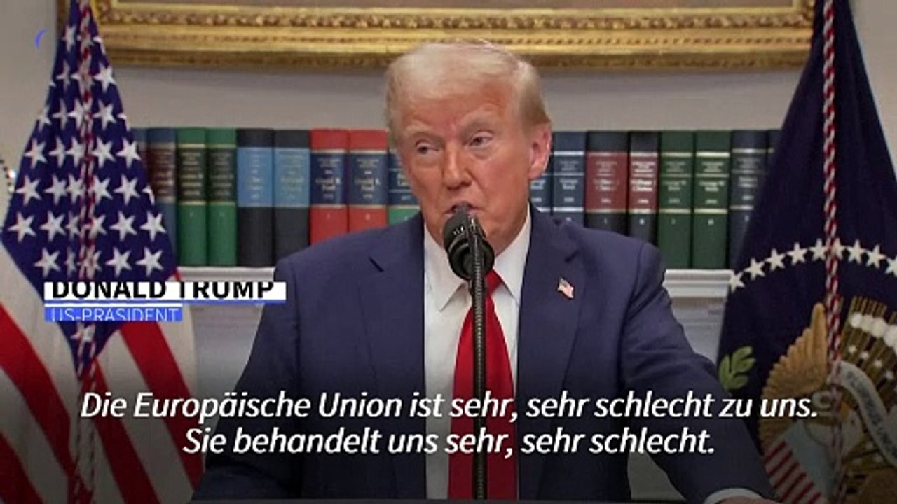 'Sie behandeln uns sehr schlecht': Trump droht der EU mit Zöllen