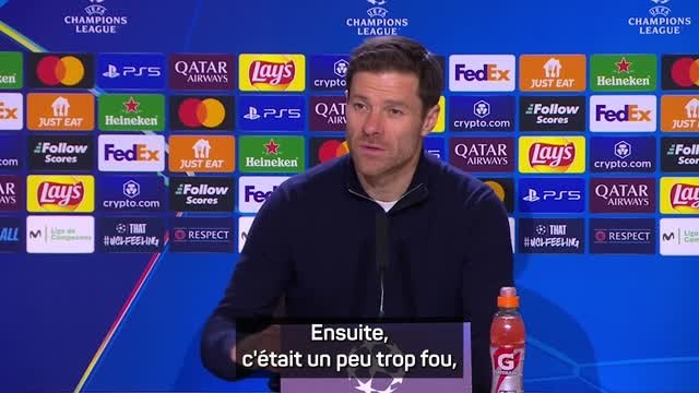 Leverkusen - Xabi Alonso : Nous n'avons pas réussi à contrôler nos émotions