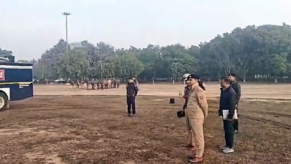 पानीपत एसपी लोकेंद्र सिंह ने दंगा निरोधक कंपनियों का किया निरीक्षण।