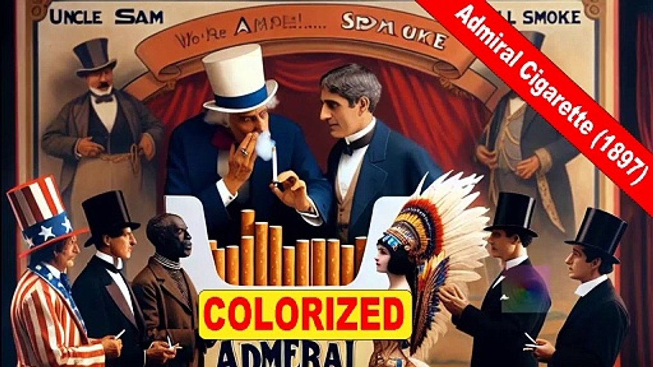 Admiral Cigarette (1897) | Old Colorized Movie