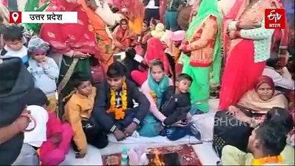 मुख्यमंत्री सामूहिक विवाह योजना के तहत वैवाहिक डोर में बंधे 870 जोड़े, शिक्षा मंत्री ने दीं शुभकामनाएं