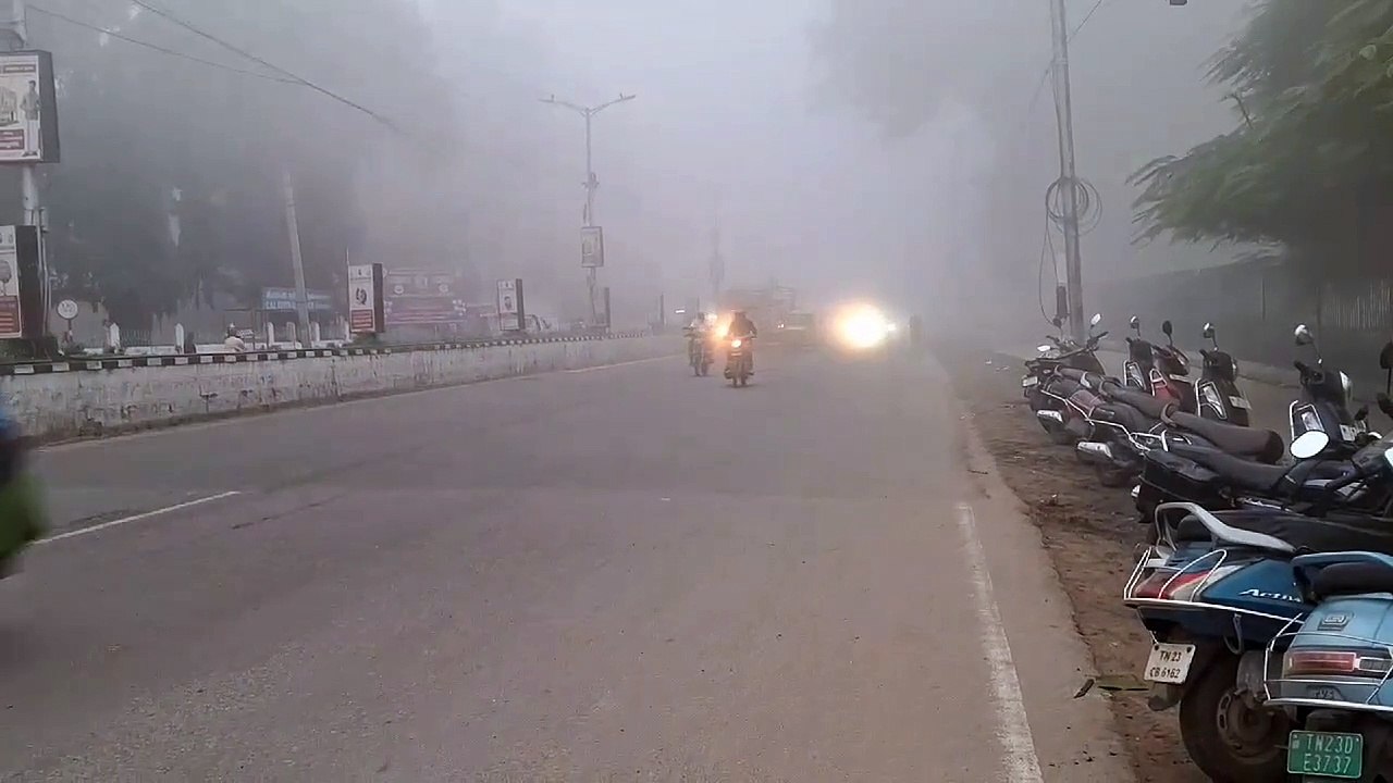வேலூரில் கடும் பனிமூட்டம்! வாகன ஓட்டிகளுக்கு எத...