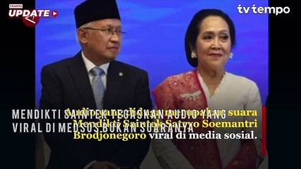 Mendikti Saintek Tegaskan Audio yang Viral di Medsos Bukan Suaranya