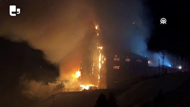 Bolu'da Kartalkaya Kayak Merkezi'nde otel yangını
