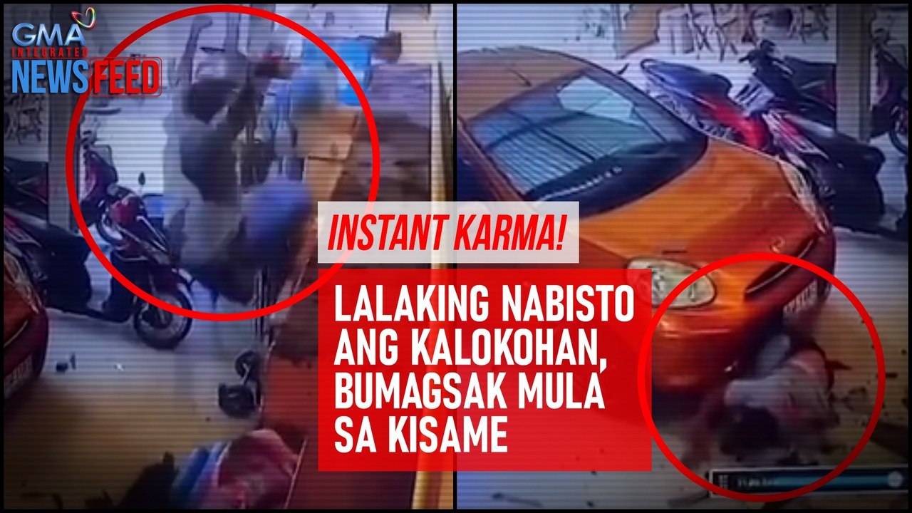 Instant karma! Lalaking nabisto ang kalokohan, bumagsak mula sa kisame | GMA Integrated Newsfeed