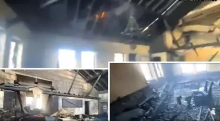 Kartalkaya'da yanan otelin içinden son görüntüler