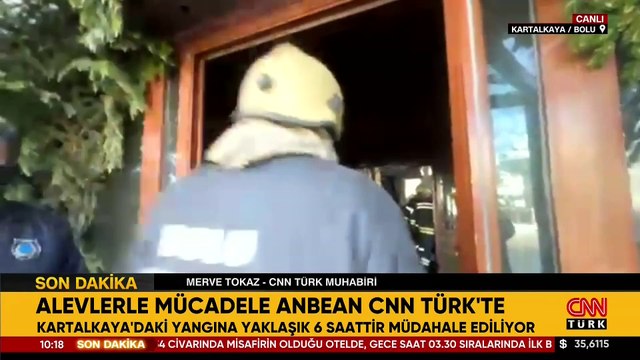 Bolu Kartalkaya'da yanan otelin içi CNN Türk tarafından görüntülendi