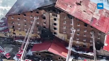 Kartalkaya’da yaşanan facianın boyutları drone ile gözler önüne serildi