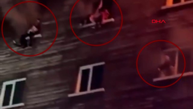 Kartalkaya'da oteldeki yangının ilk anları; yaşanan panik ve camdan yardım isteyenler kamerada