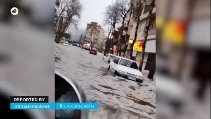 Large hailstorm causes chaos in Lahijan, Iran