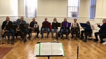 Dulverton Wind Band rehearsing at their fortnightly gathering