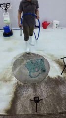 Satisfying Videos Revitalizing A Matted, Smelly, And Dirty Rug In One Minute #shorts
