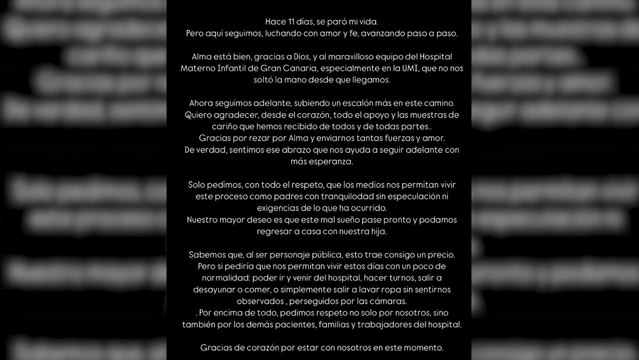 Anabel Pantoja, sus primeras palabras tras el ingreso de Alma: Hace 11 días se paró mi vida