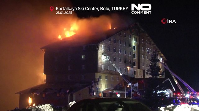 آتش‌سوزی در پیست اسکی کارتالکایای ترکیه ده‌ها کشته و مجروح بر جای گذاشت
