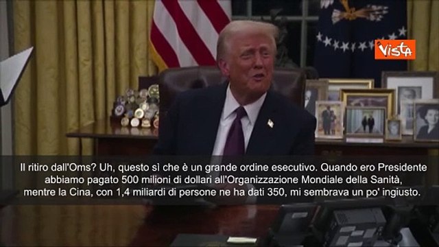 Trump: ?Uscita dall?Oms? Uh, questo ? un grande ordine esecutivo?