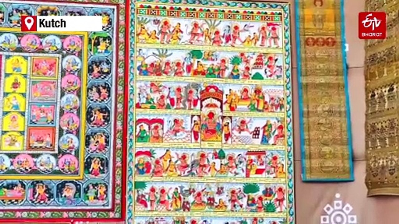 Radiant Pattachitra Artworks from Orissa Catch Attention at Kutch's Shrujan LLDC Winter Fest
