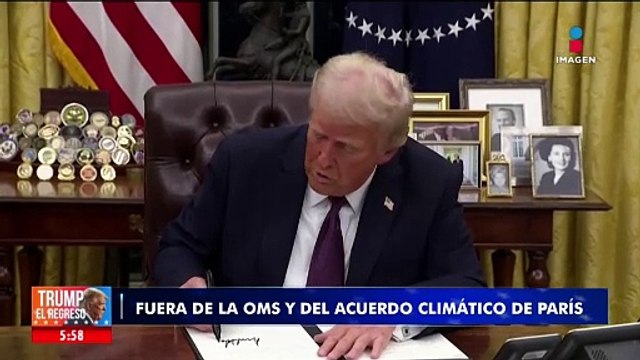Trump firma orden ejecutiva para retirar a Estados Unidos de la OMS y del Acuerdo de París