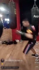 Video de Eric L.G. durante un entrenamiento de boxeo