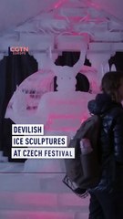 Devilish ice sculptures at Czech festival