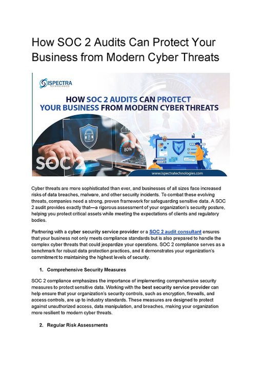 How SOC 2 Audits Can Protect Your Business from Modern Cyber Threats