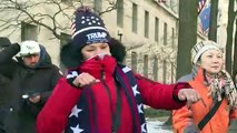 A Washington, des partisans de Trump frigorifiés mais heureux