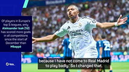 Mbappe credits mental shift with change in Real Madrid form