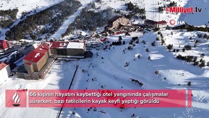 Günün en acı görüntüsü: 66 kişinin ölmesi kayak keyfine engel olmadı