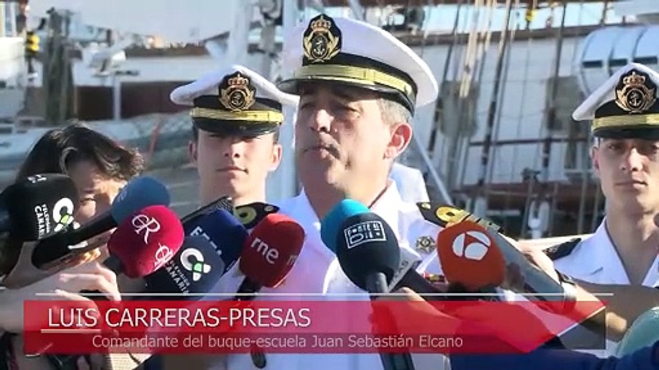 Leonor arriba a Las Palmas de Gran Canaria a bordo del buque-escuela 'Elcano'