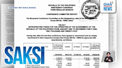 Kopya ng bicam report na ni-ratify kahit may mga blangko, hawak din ni Rep. Manuel; hindi na raw nabusisi dahil ipit na sa oras | Saksi