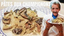 Recette des Pâtes crémeuses aux champignons