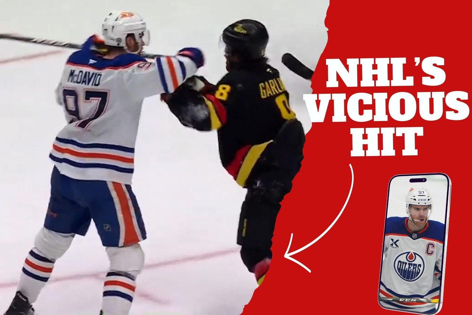 NHL dangerous play! Edmonton Oilers star gets suspended after hitting a