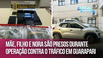 Mãe, filho e nora são presos durante operação contra o tráfico em Guarapari