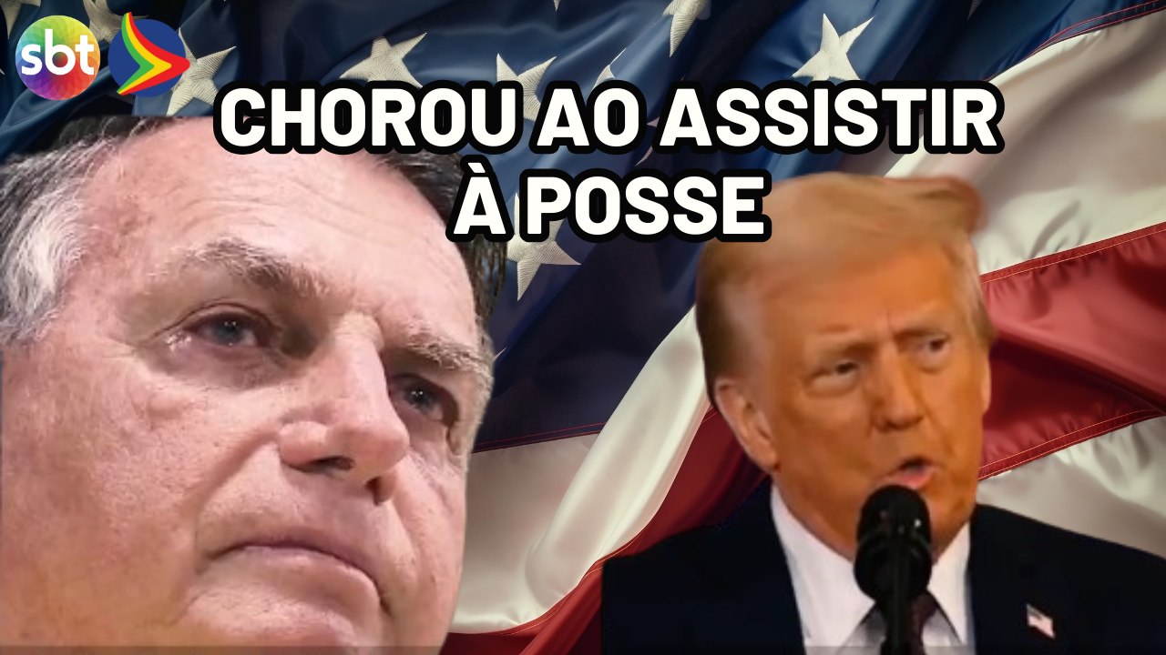 Barrado por Moraes, Bolsonaro chora ao assistir à posse de Trump