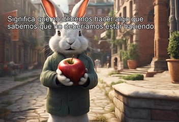 Idioms - never put an apple in your rabbit