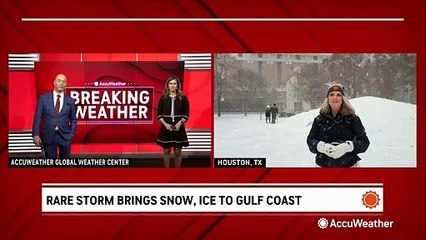 Texans experience rare snow day