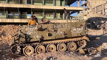 Kassam Tugayları tarafından parçalanan İsrail ordusuna ait araçlar görüntülendi