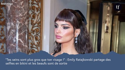 "Tes seins sont plus gros que ton visage !" : Emily Ratajkowski partage des selfies en bikini et les beaufs sont de sortie