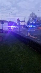 Emergency vehicles were rushed to a road trafic collision this afternoon