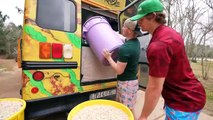 Turning My School Bus Into a Cereal Bowl!