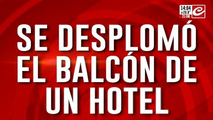 Se desplomó el balcón de un hotel: hay 5 jóvenes heridos