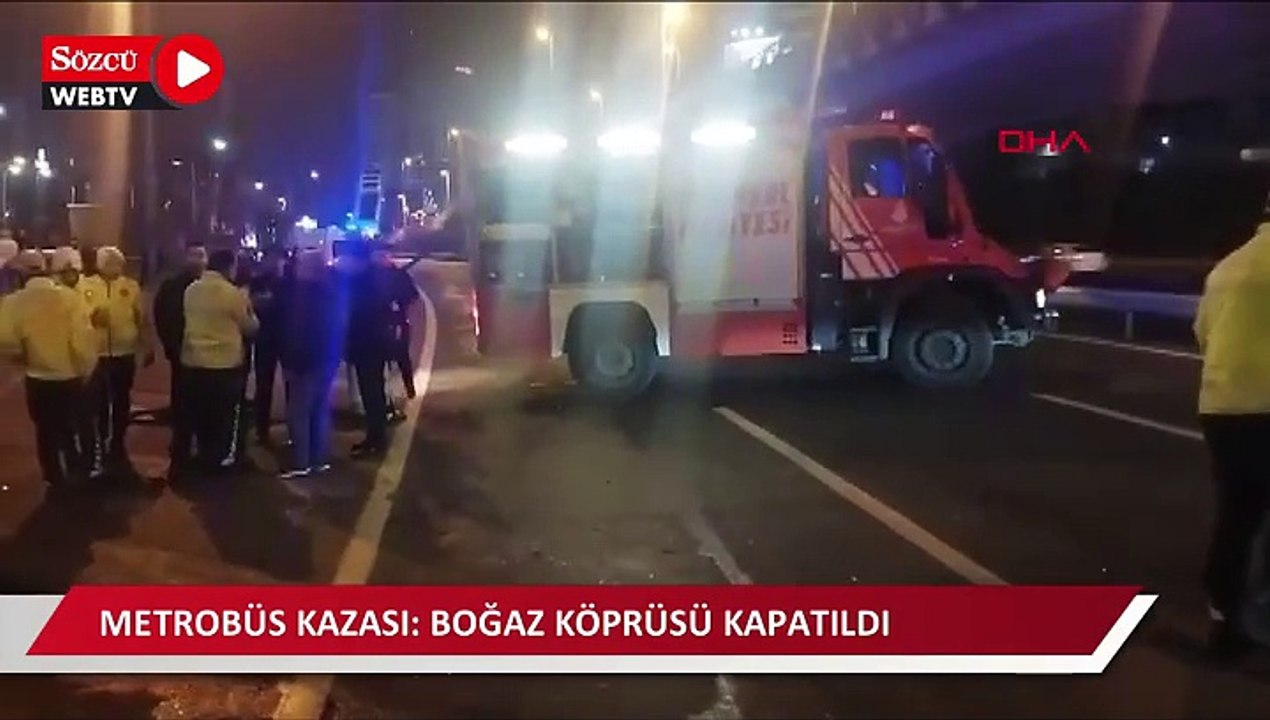 Bursa'da bariyere çarpan otomobil, alev alev yandı