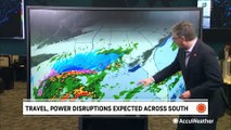 Dangerous travel conditions and power disruptions in South