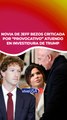 Critican a novia de Jeff Bezos por “provocativo” atuendo en investidura de Trump