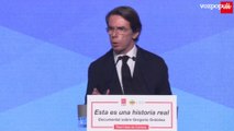 Aznar denuncia que el Gobierno haya pactado la ley de memoria democrática con Bildu