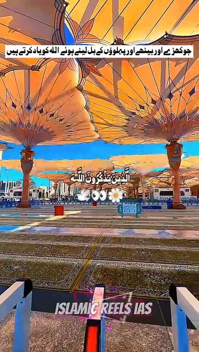 جو کھڑےاور بیٹھے اور پہلوؤں کے بل لیٹےہوئےاللّٰه کو یاد کرتے ہیں     #islam #islamicreels_ias #madina #makkah #viral #virareels #trendingreels#quran #islamicknoledge #guided  #trendingvideos #instgaram #instagramreels #facebook #facebookreels #fypシ #fyp #
