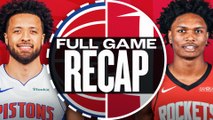 Game Recap: Pistons 107, Rockets 96