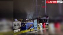 Bodrum'da hortum paniği anbean kamerada